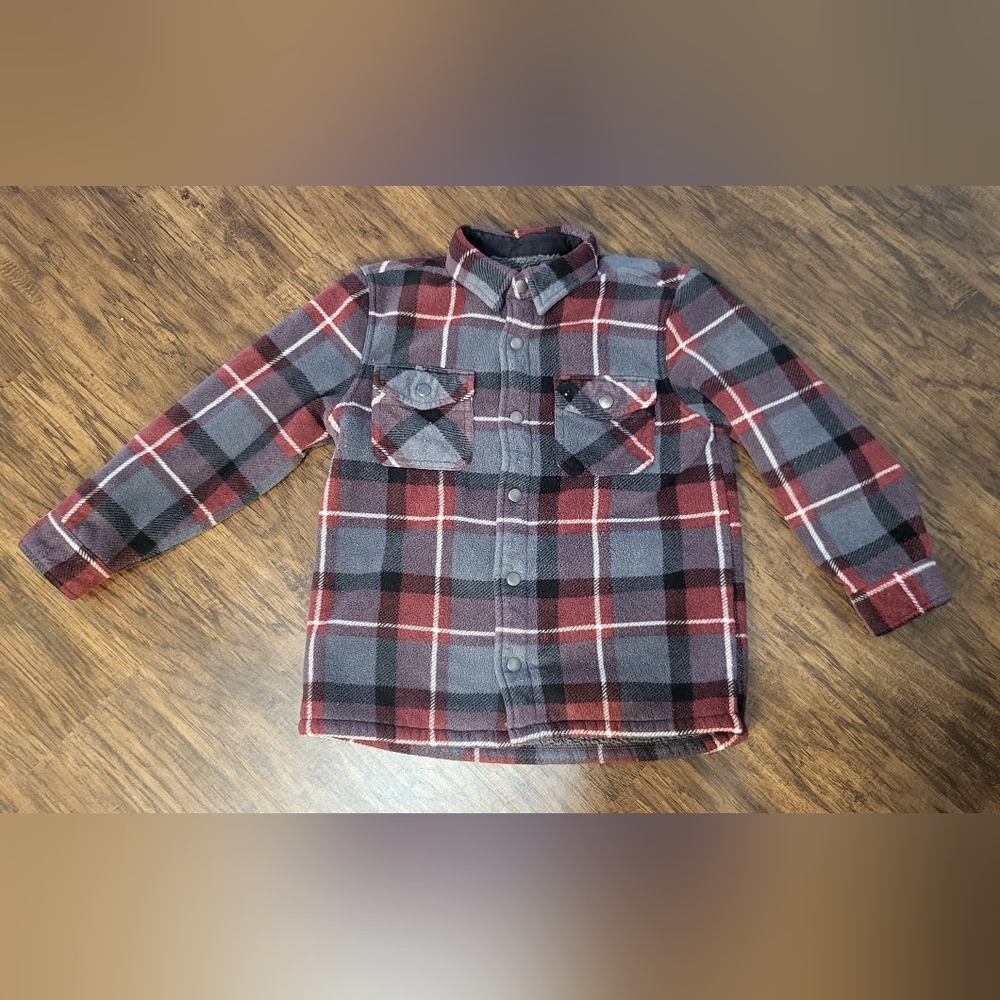 Freedom Foundry Flannel Sherpa Lined Shacket Size Small
